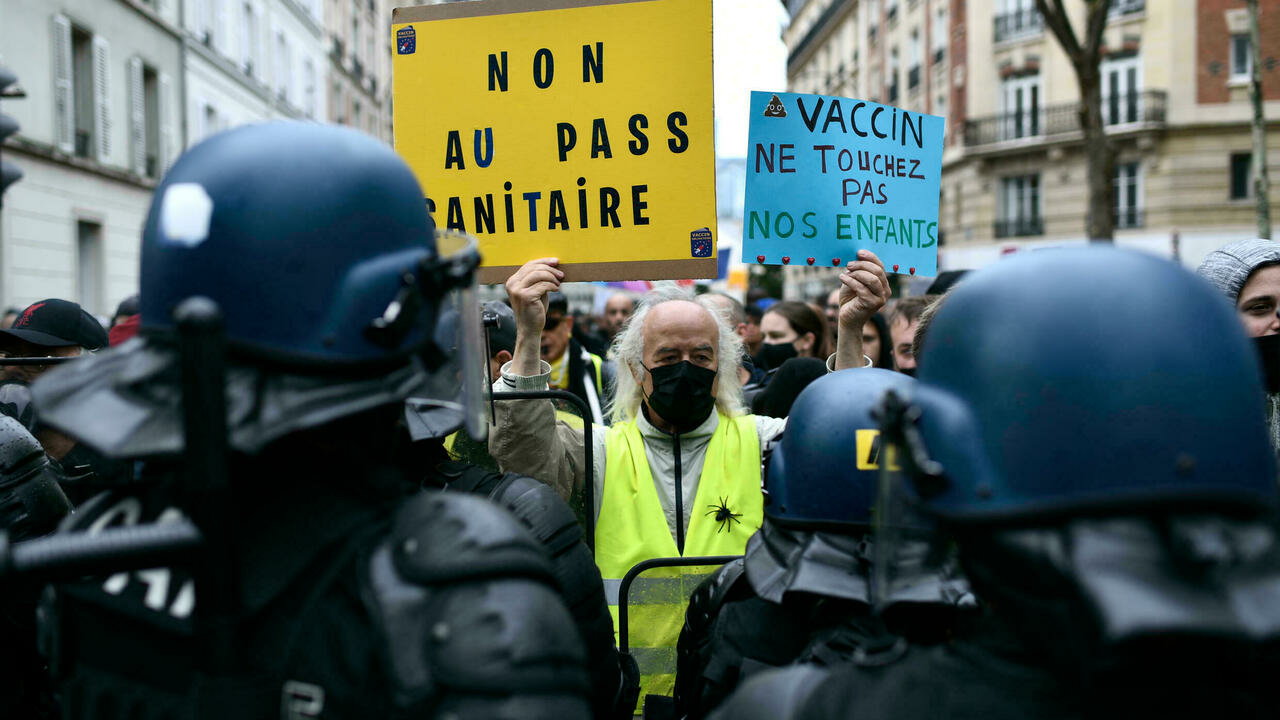 تظاهرات ضد فرض الشهادة الصحية في عدد من المدن الفرنسية