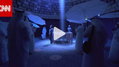 شاهد..تساقط المطر في أحد أجنحة إكسبو دبي 2020