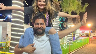 معتصم النهار مع إبنته الوحيدة ساندرا
