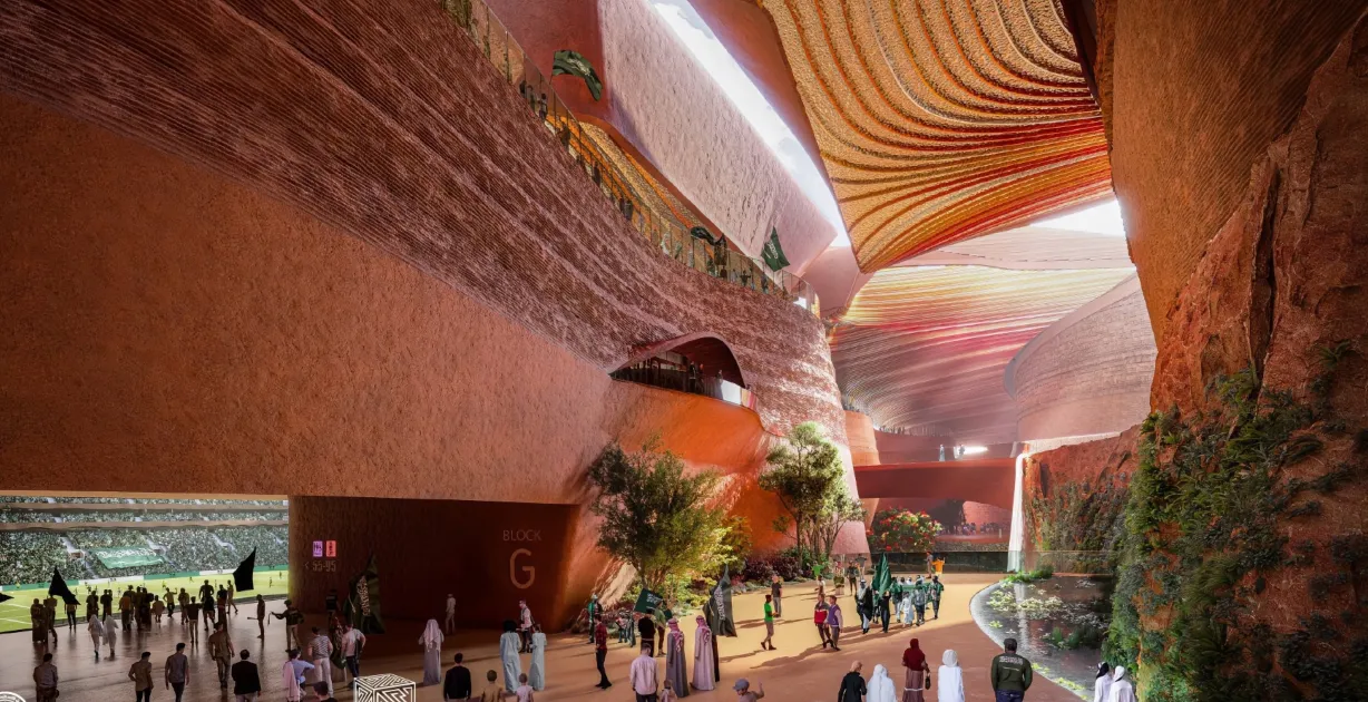 الكشف عن تصميم استاد مربع الجديد بطاقة استيعابية تزيد عن 45 ألف مقعد