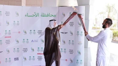 محافظ الأحساء يتسلم شعلة دورة الألعاب السعودية الثالثة 2024